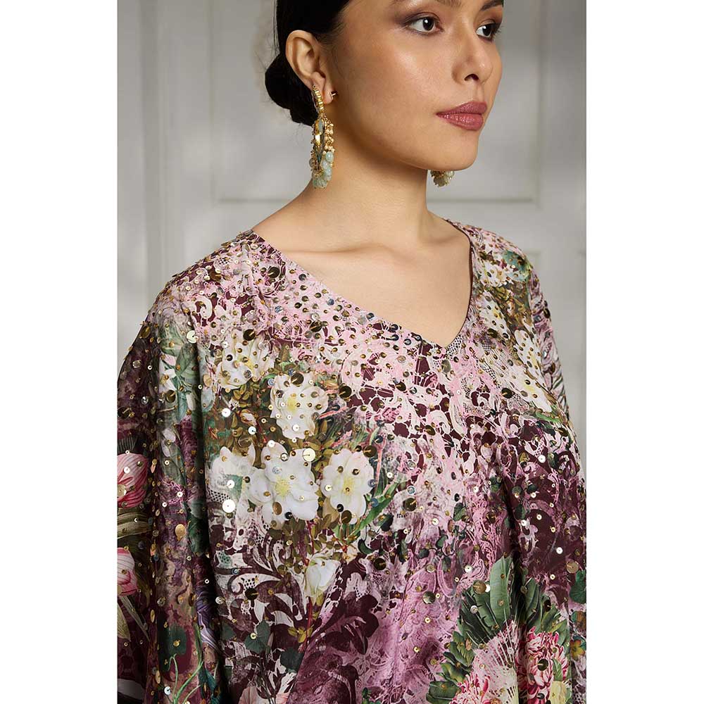 Rivaar by Rocky Star Purple Printed Kurta with Pant (Set of 2)