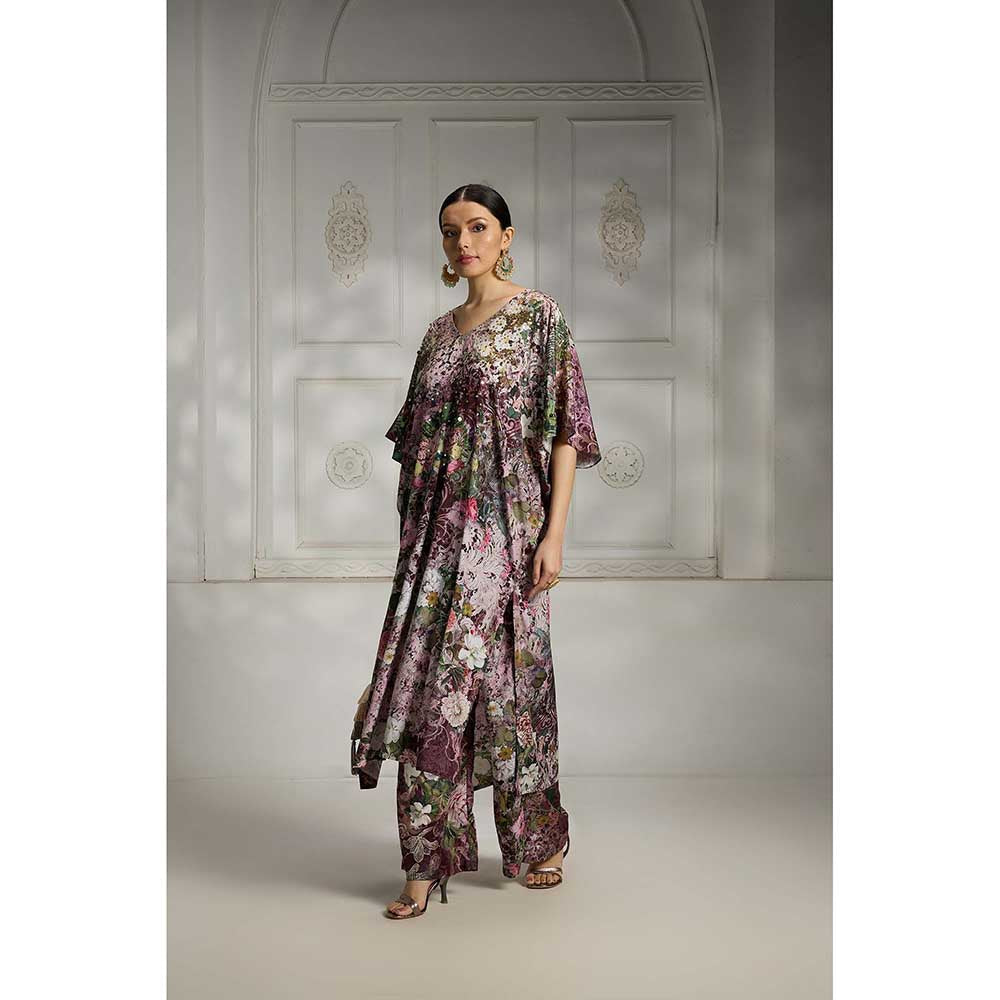 Rivaar by Rocky Star Purple Printed Kurta with Pant (Set of 2)