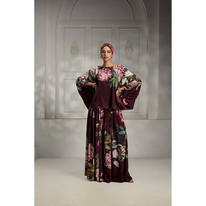 Rivaar by Rocky Star Maroon Floral Printed Top