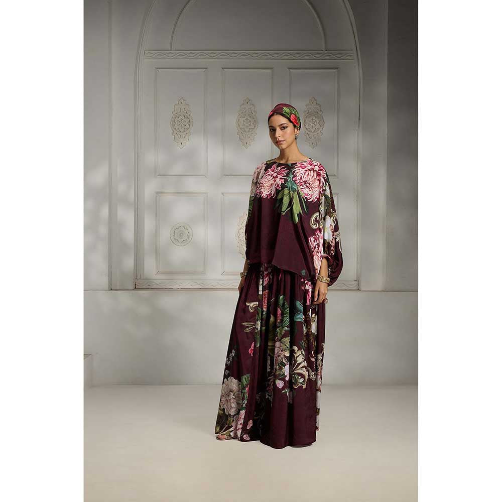 Rivaar by Rocky Star Maroon Floral Printed Top