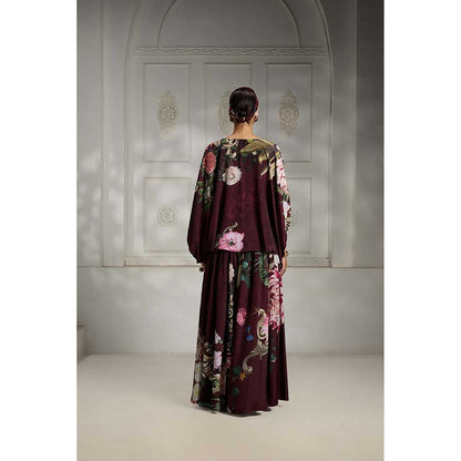 Rivaar by Rocky Star Maroon Floral Printed Top