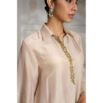 Rivaar by Rocky Star Ivory Long Shirt Tunic