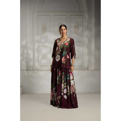Rivaar by Rocky Star Maroon Floral Printed Tunic