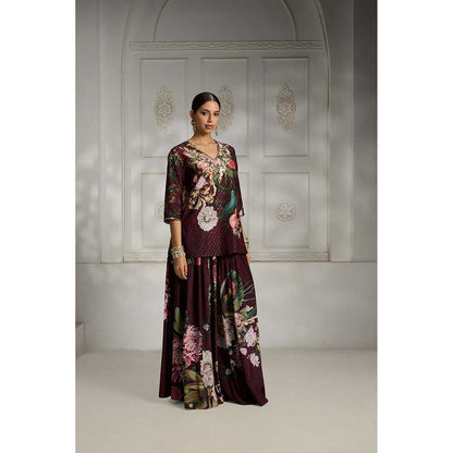 Rivaar by Rocky Star Maroon Floral Printed Tunic