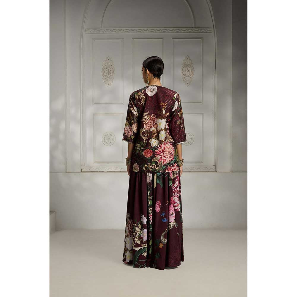 Rivaar by Rocky Star Maroon Floral Printed Tunic