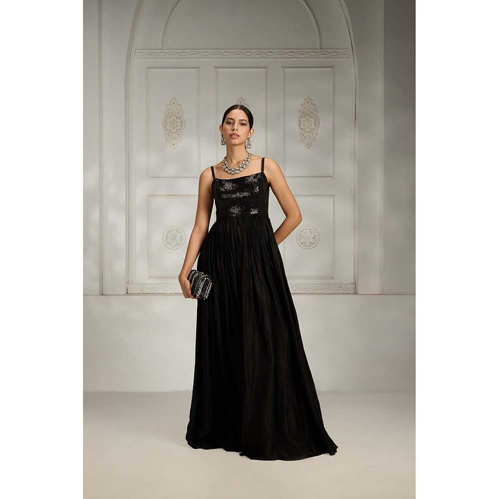 Rivaar by Rocky Star Black Sequence Maxi Dress