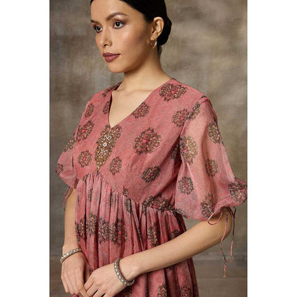 Rivaar by Rocky Star Pink Floral Printed Maxi Dress