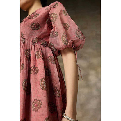 Rivaar by Rocky Star Pink Floral Printed Maxi Dress