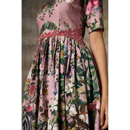 Rivaar by Rocky Star Pink Botanical Printed Maxi Dress