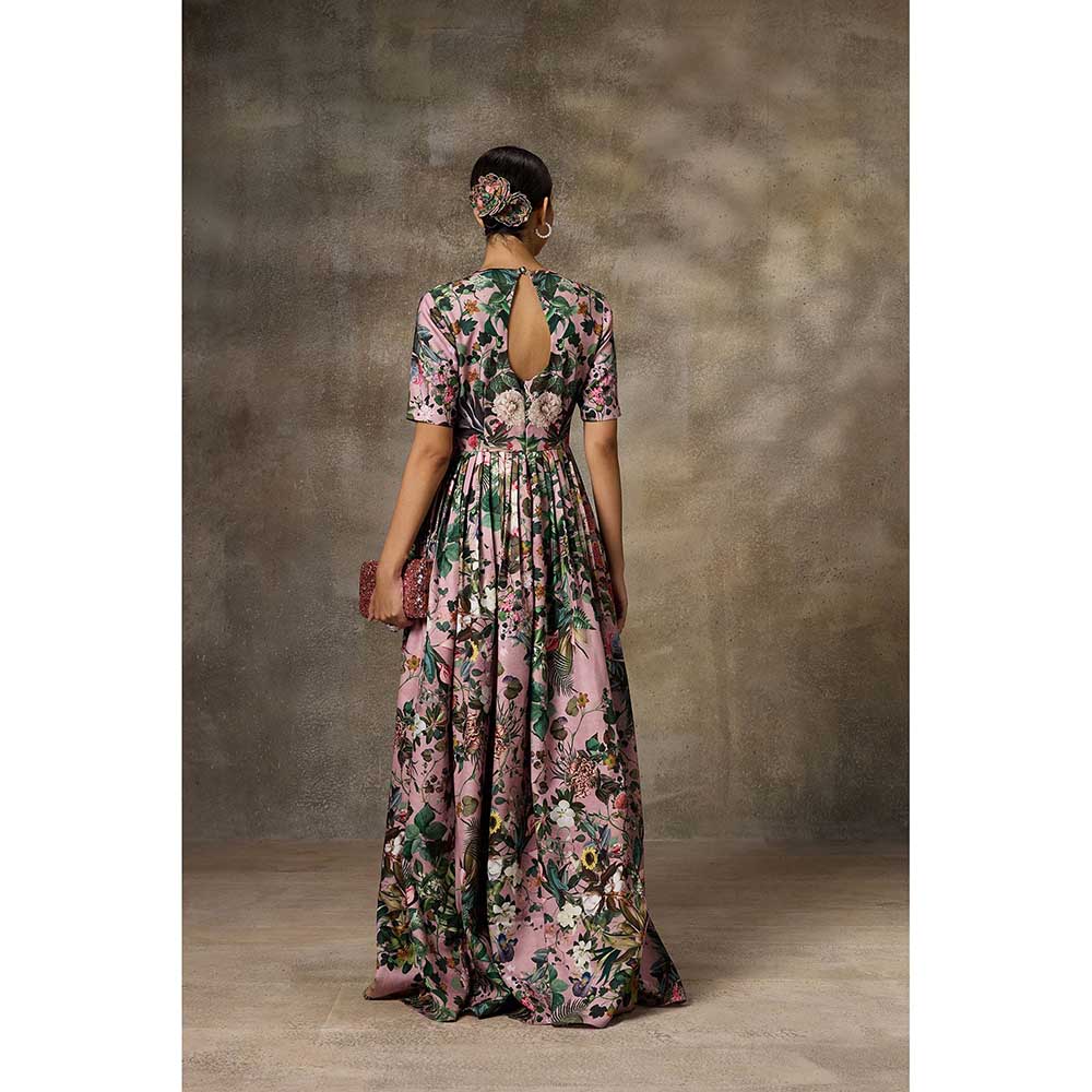 Rivaar by Rocky Star Pink Botanical Printed Maxi Dress