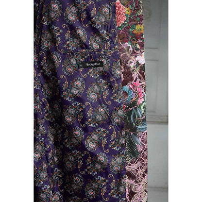 Rivaar by Rocky Star Maroon Printed Sherwani (Set of 2)