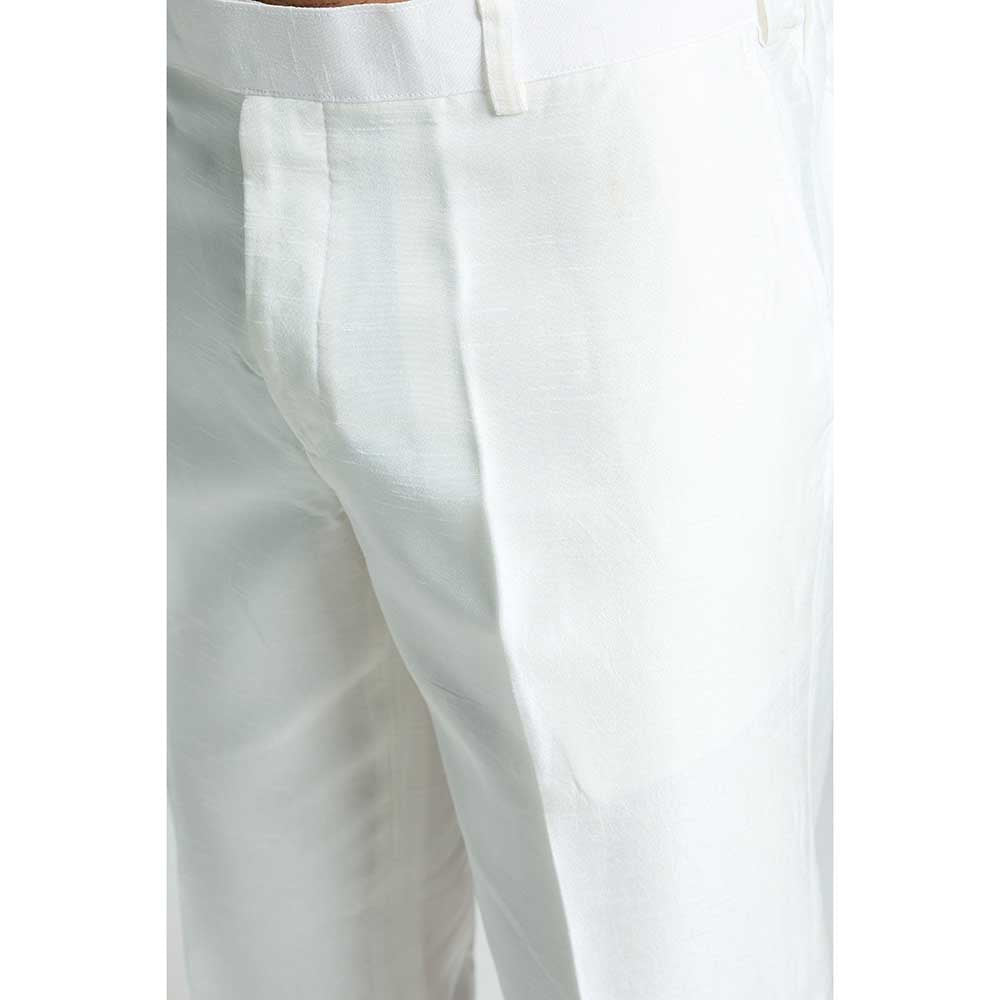 Rivaar by Rocky Star Black Solid Sherwani (Set of 2)