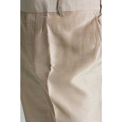 Rivaar by Rocky Star Ivory Embroidered Sherwani (Set of 3)