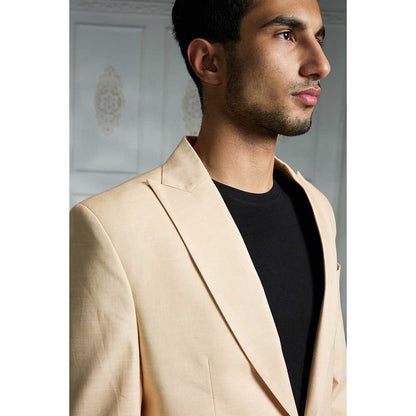 Rivaar by Rocky Star Beige Solid Blazer