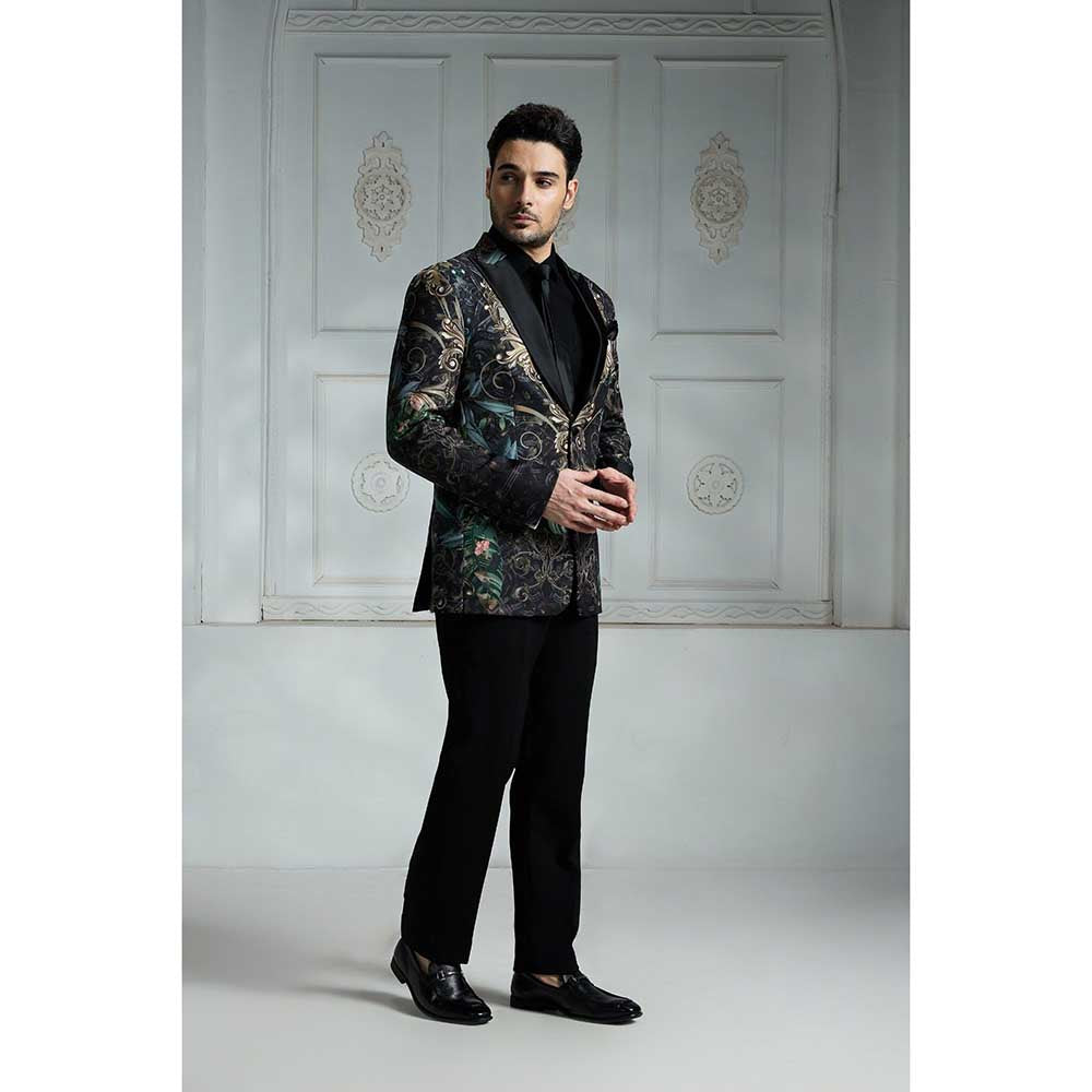 Rivaar by Rocky Star Black Printed Blazer