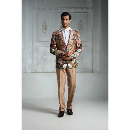 Rivaar by Rocky Star Rust Printed Blazer