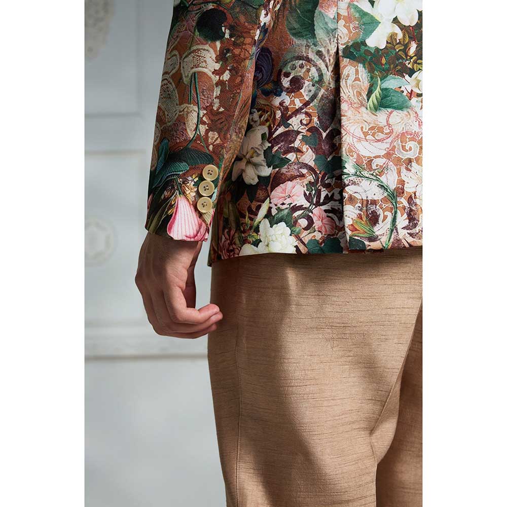Rivaar by Rocky Star Rust Printed Blazer