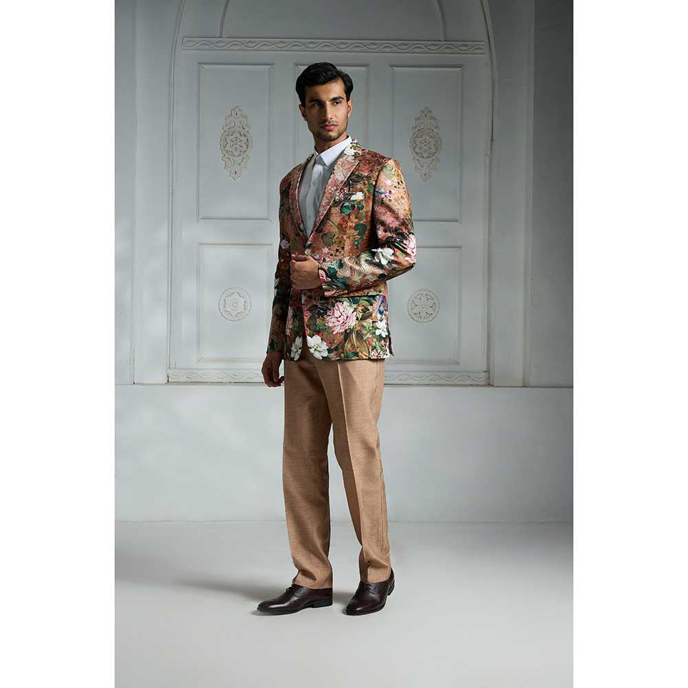Rivaar by Rocky Star Rust Printed Blazer