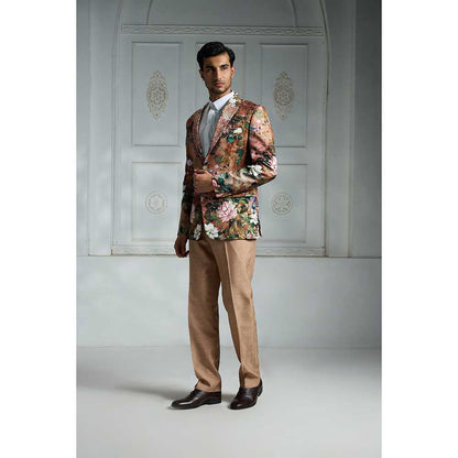 Rivaar by Rocky Star Rust Printed Blazer