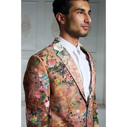 Rivaar by Rocky Star Rust Printed Blazer