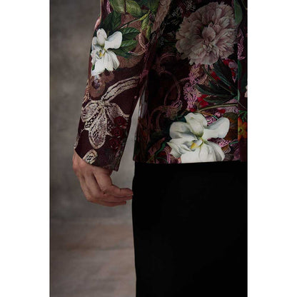 Rivaar by Rocky Star Maroon Printed Blazer