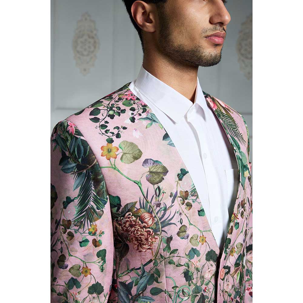 Rivaar by Rocky Star Pink Printed Blazer