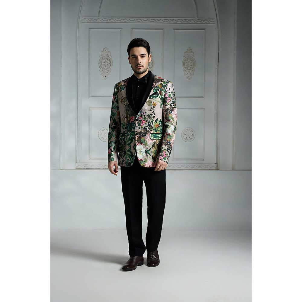 Rivaar by Rocky Star Beige Printed Blazer