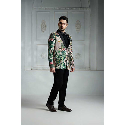 Rivaar by Rocky Star Beige Printed Blazer