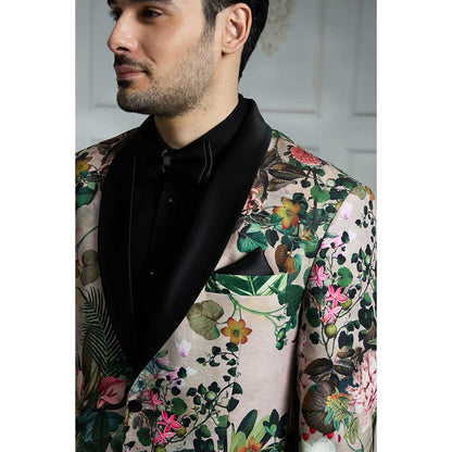Rivaar by Rocky Star Beige Printed Blazer