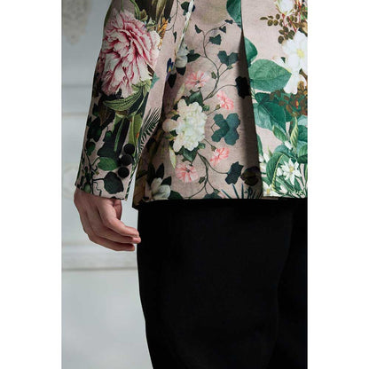 Rivaar by Rocky Star Beige Printed Blazer