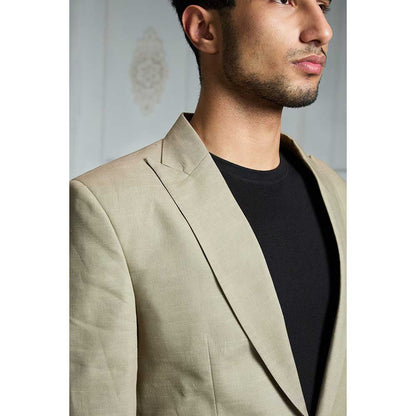 Rivaar by Rocky Star Green Solid Blazer