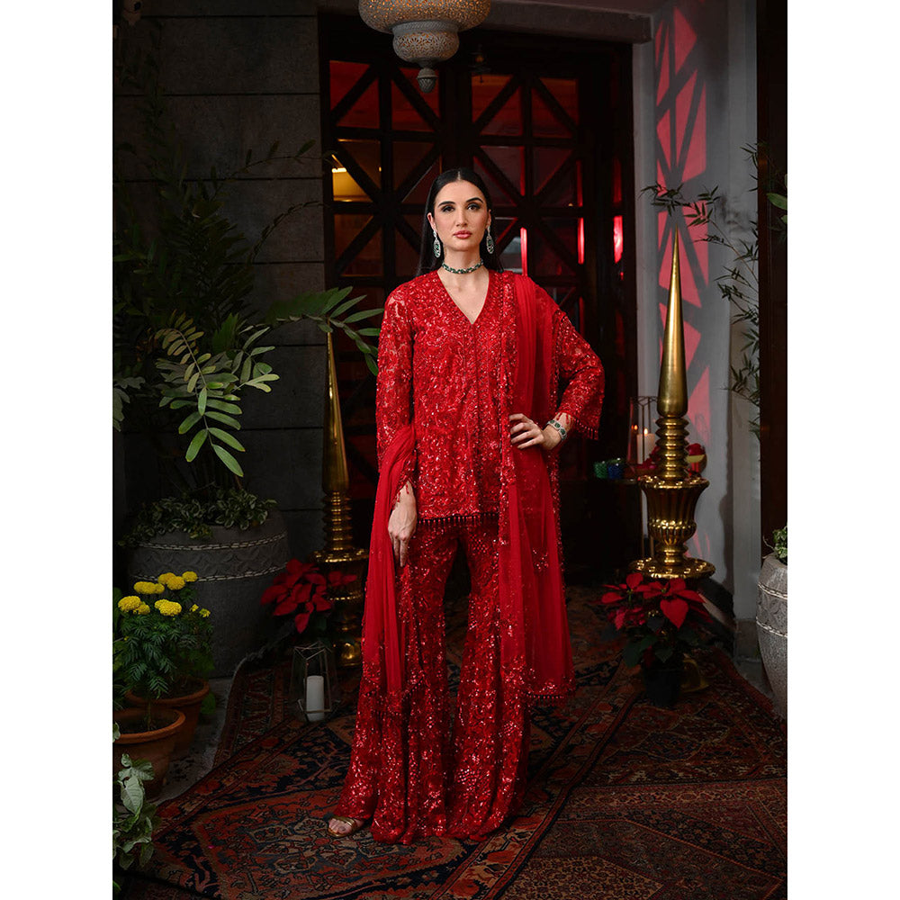 Rococo Amelia Fusion - Red (Set of 3)