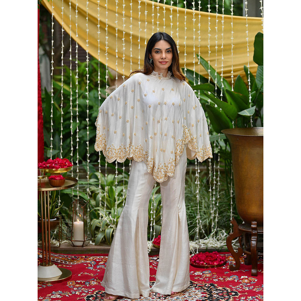 Rococo Afroza Co-Ord - Ivory (Set of 2)