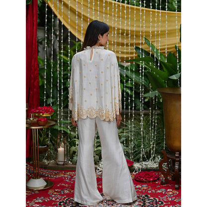 Rococo Afroza Co-Ord - Ivory (Set of 2)