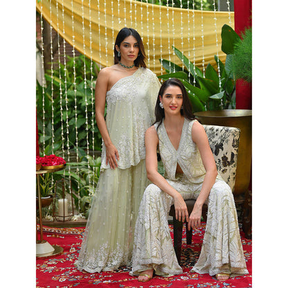 Rococo Ghazal Co-Ord - Green (Set of 2)