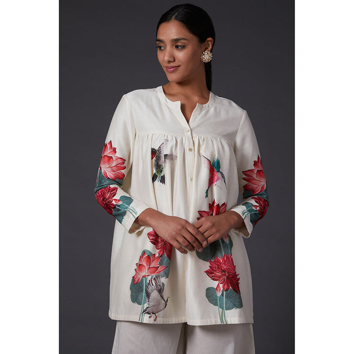 Rohit Bal Ivory Digital Floral Printed Tunic