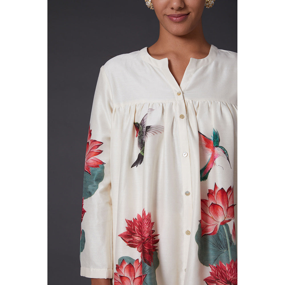 Rohit Bal Ivory Digital Floral Printed Tunic