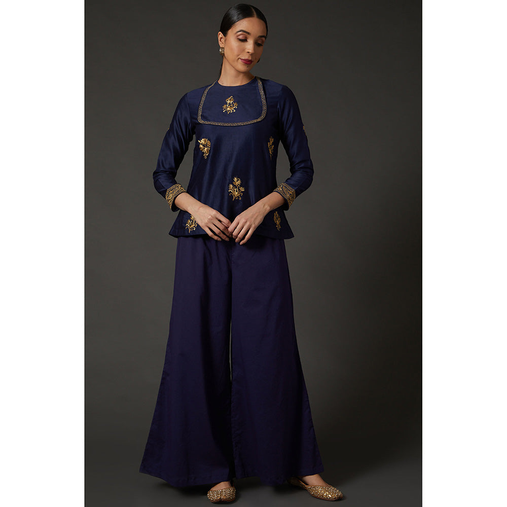 Rohit Bal Indigo Blue Embroidered Tunic