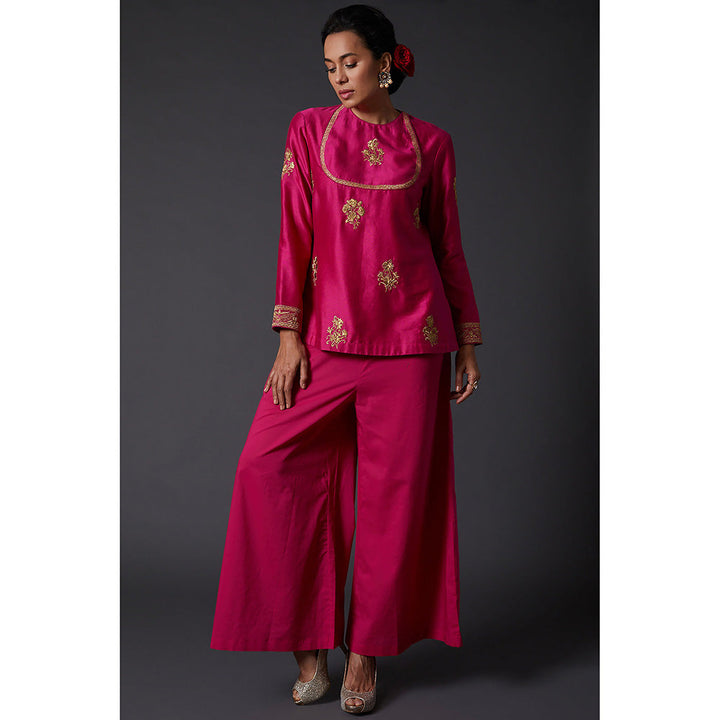 Rohit Bal Fuchsia Pink Embroidered Tunic