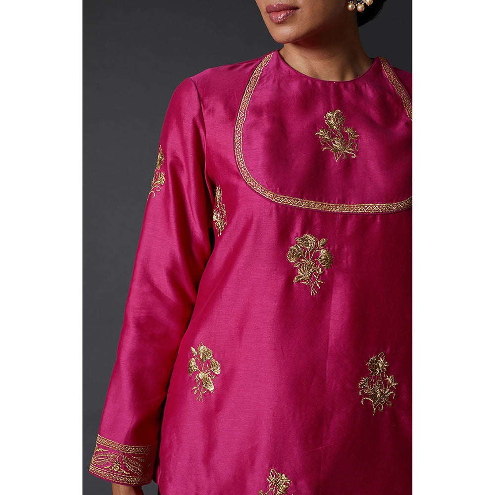 Rohit Bal Fuchsia Pink Embroidered Tunic