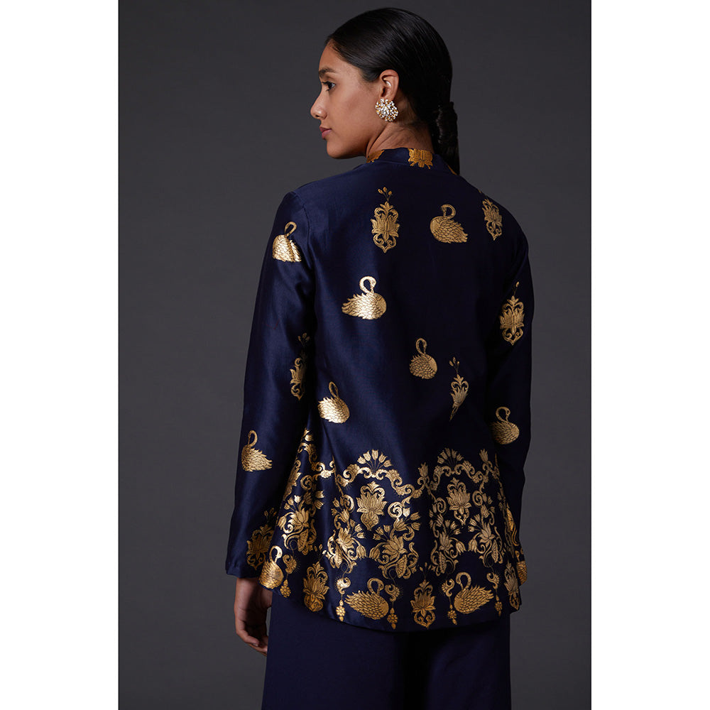 Rohit Bal Navy Blue Block Printed Tunic