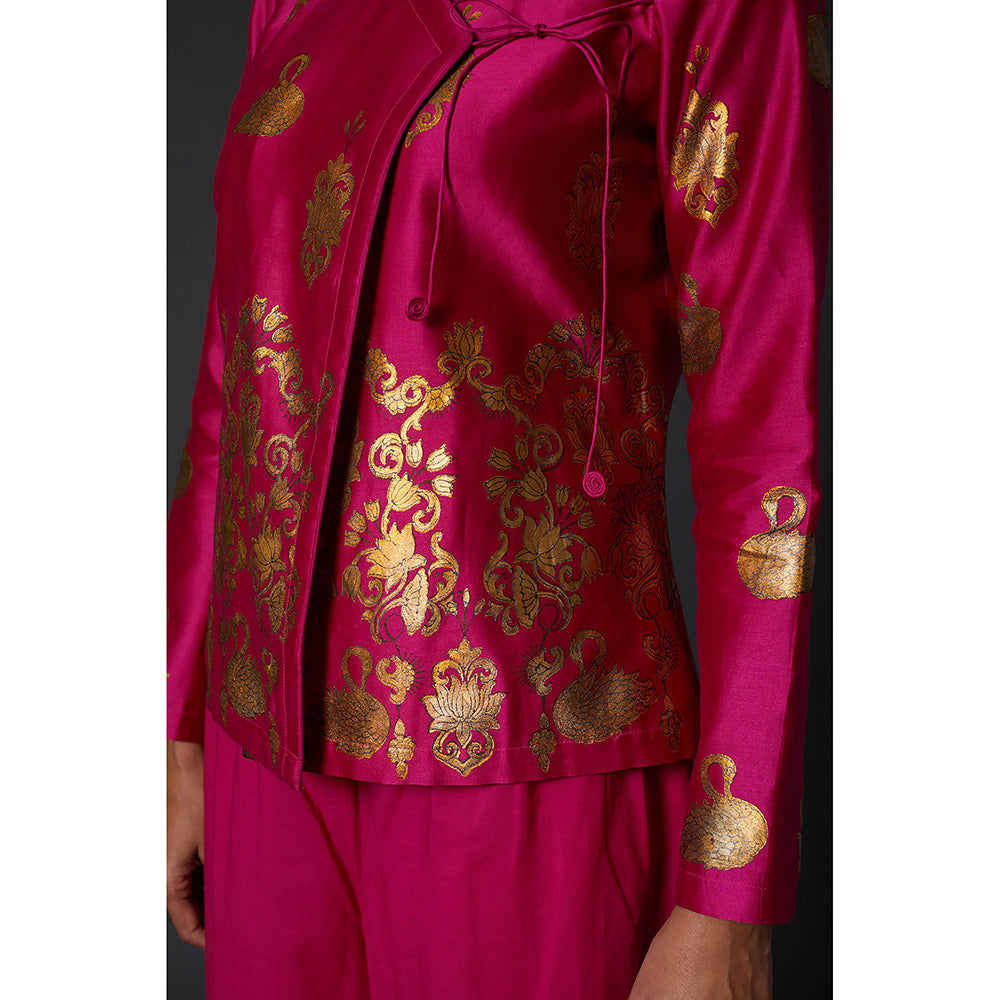 Rohit Bal Fuchsia Pink Block Printed Tunic