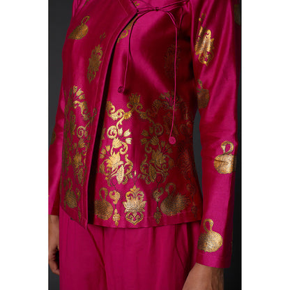 Rohit Bal Fuchsia Pink Block Printed Tunic