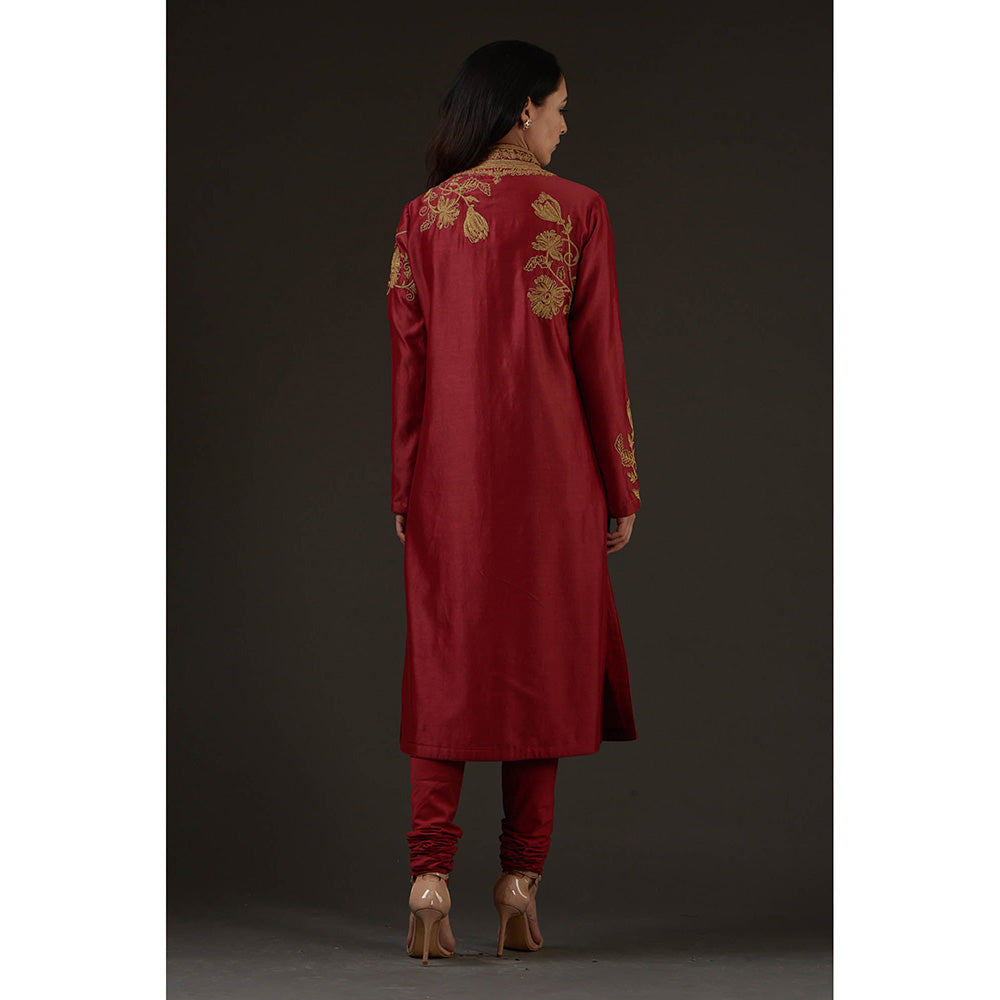 Rohit Bal Embroidered Straight Kurta (Set of 3)