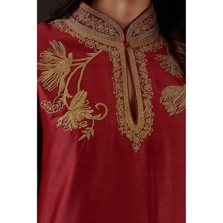 Rohit Bal Embroidered Straight Kurta (Set of 3)