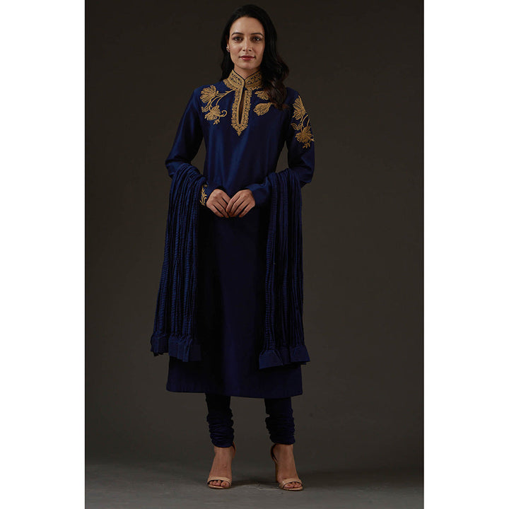 Rohit Bal Embroidered Straight Kurta (Set of 3)