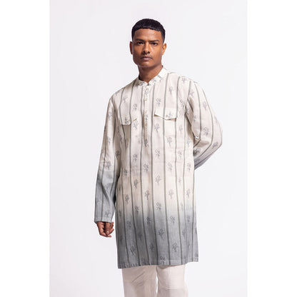 Rohit Bal Stripes Ivory Kurta