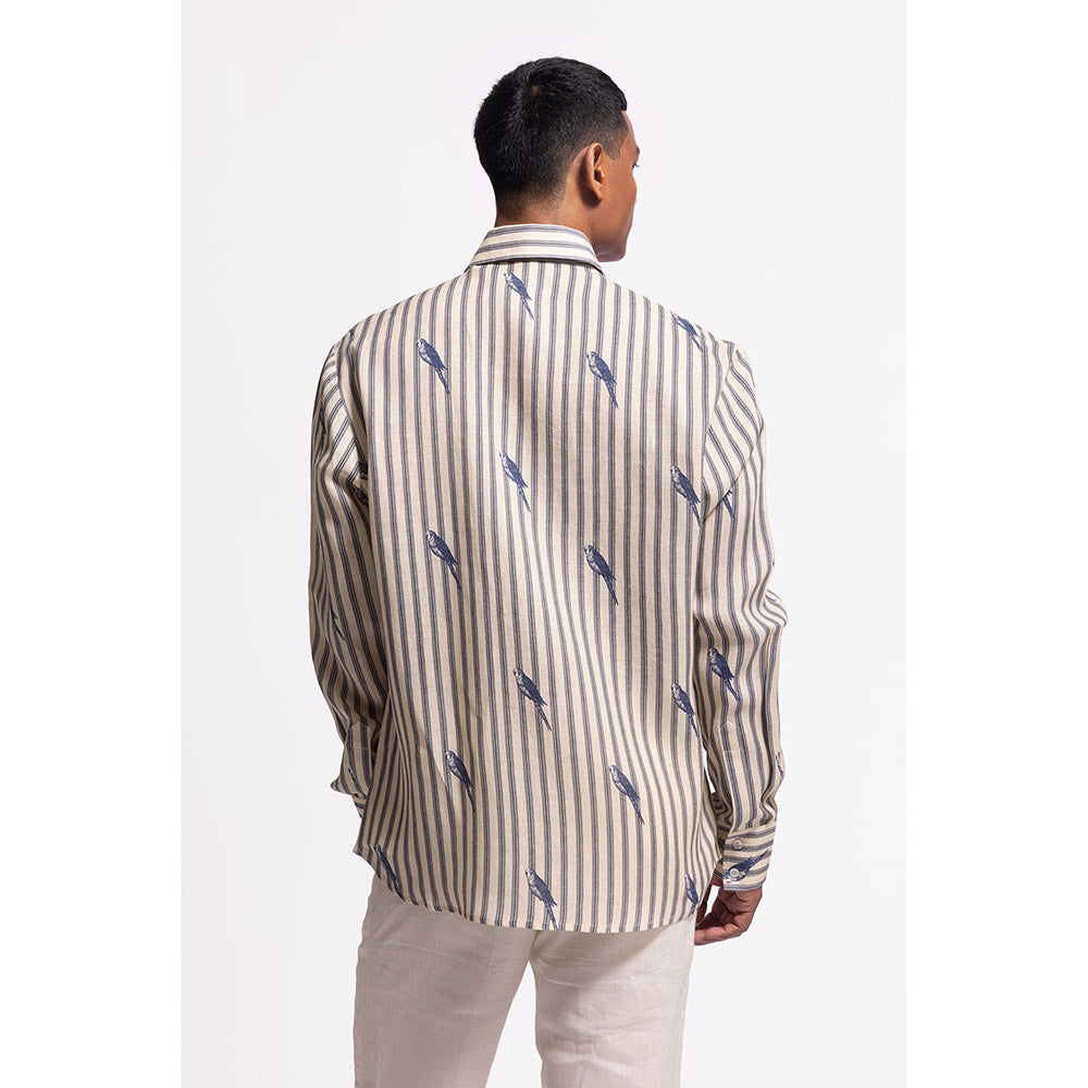 Rohit Bal Stripes Ivory Shirt
