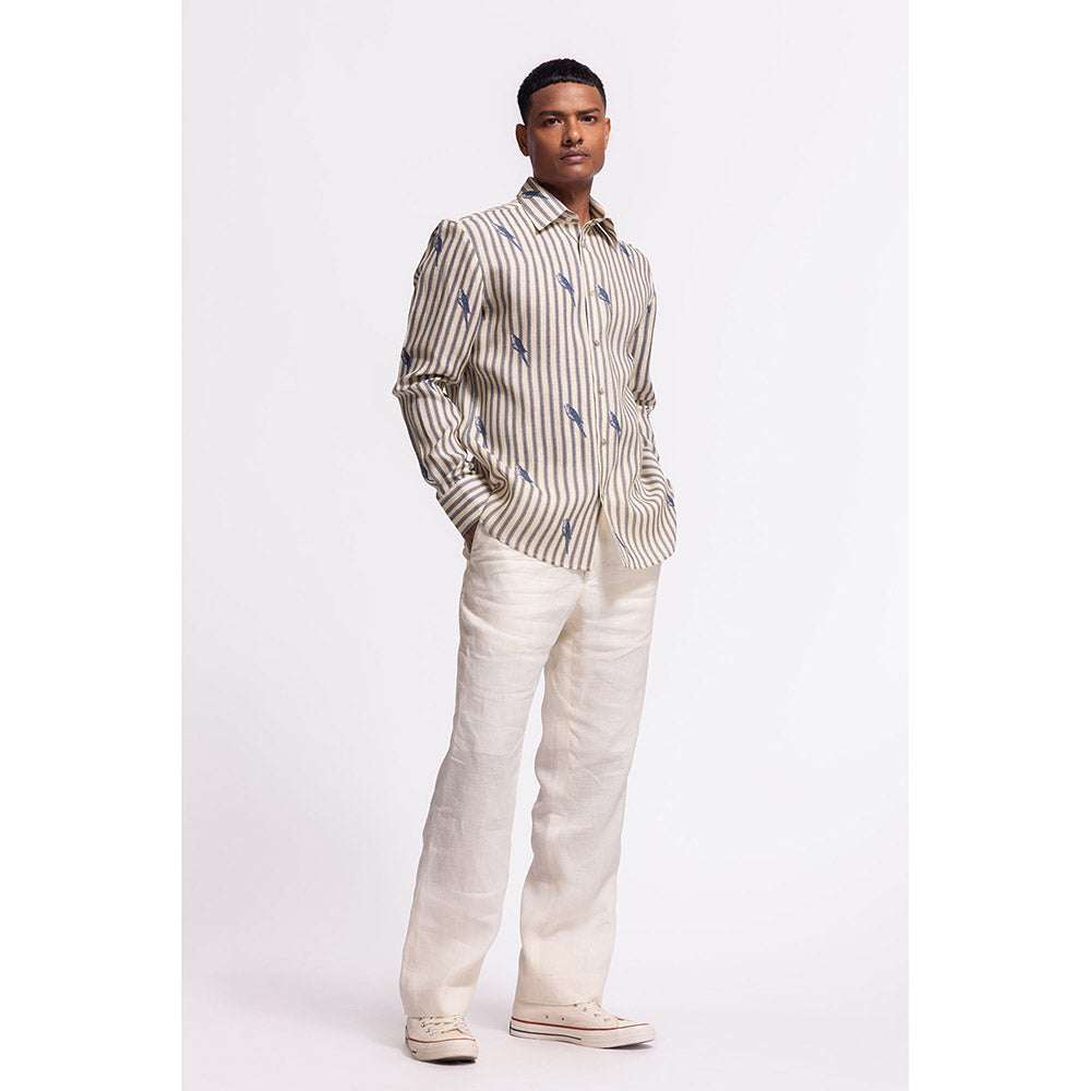 Rohit Bal Stripes Ivory Shirt