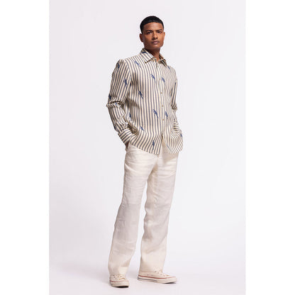 Rohit Bal Stripes Ivory Shirt